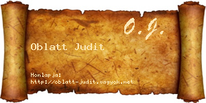 Oblatt Judit névjegykártya